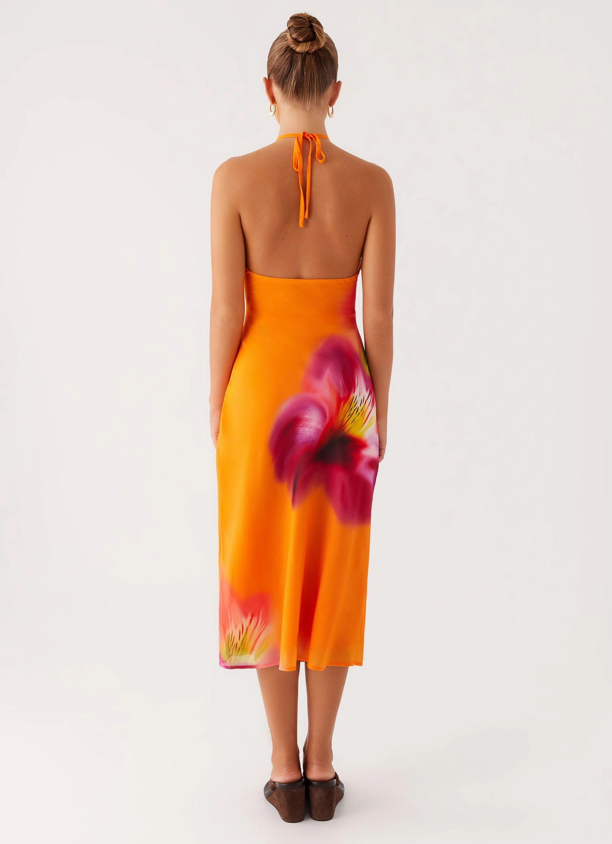 Classic Edge Kea Midi Dress - Orange Tropical