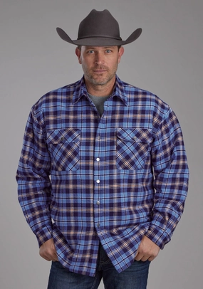 Fashionable picks Roper Mens 2205 Sherpa Lined Blue 100% Cotton Tall L/S Shirt Roper Mens 2205 Sherpa Lined Blue 100% Cotton Tall L/S Shirt Sports Ready Non Irritating Seams