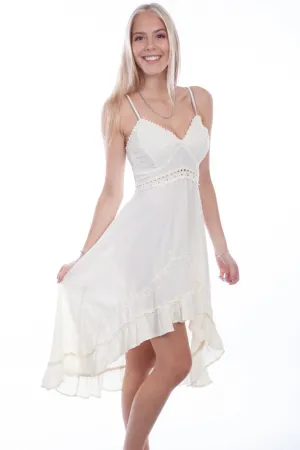 Feather Feel Scully Womens Vanilla 100% Cotton Hi/Lo Empire S/L Dress Scully Womens Vanilla 100% Cotton Hi/Lo Empire S/L Dress Creative Look Elegant Road Trip Go Everywhere