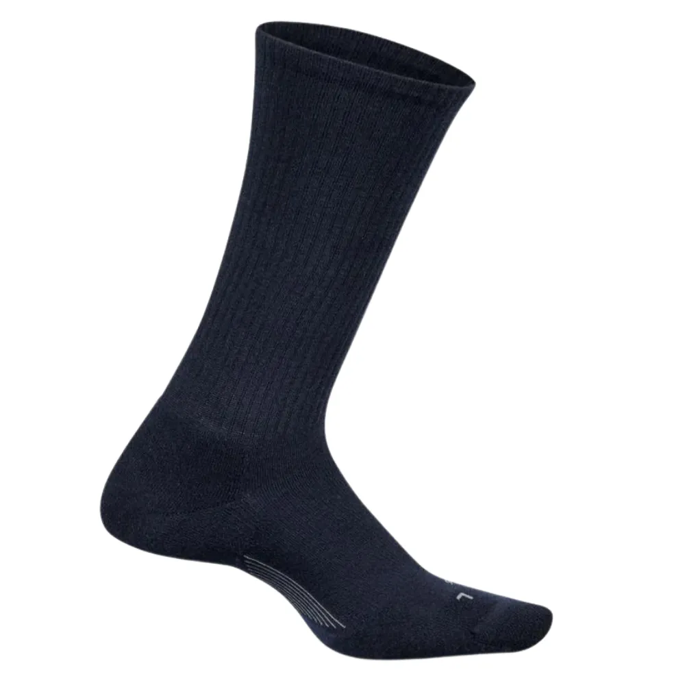 Feetures Everyday Max Cushion Crew Casual Rib Navy Socks (Men's)