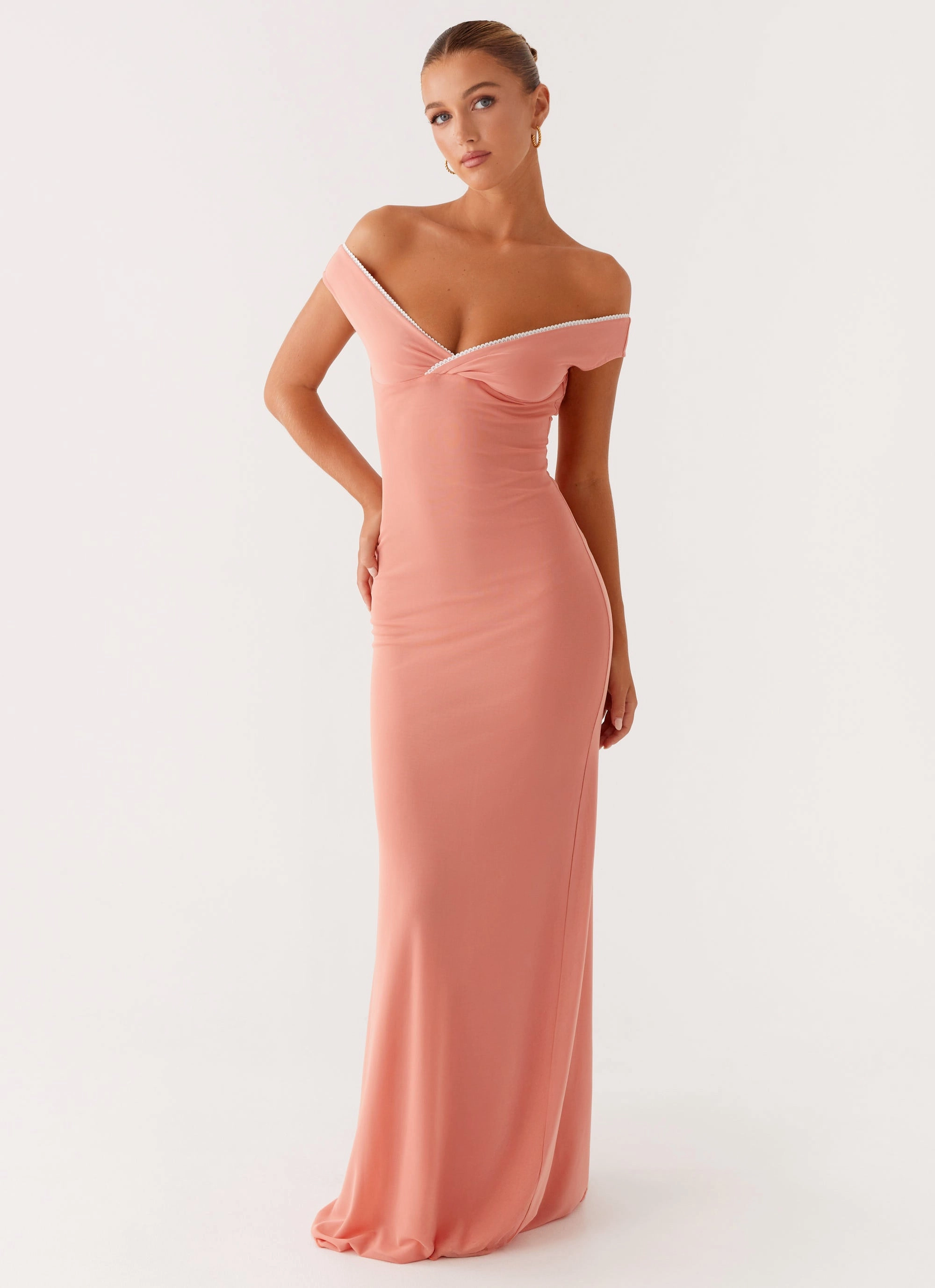 Modern Design Katiya Maxi Dress - Peach
