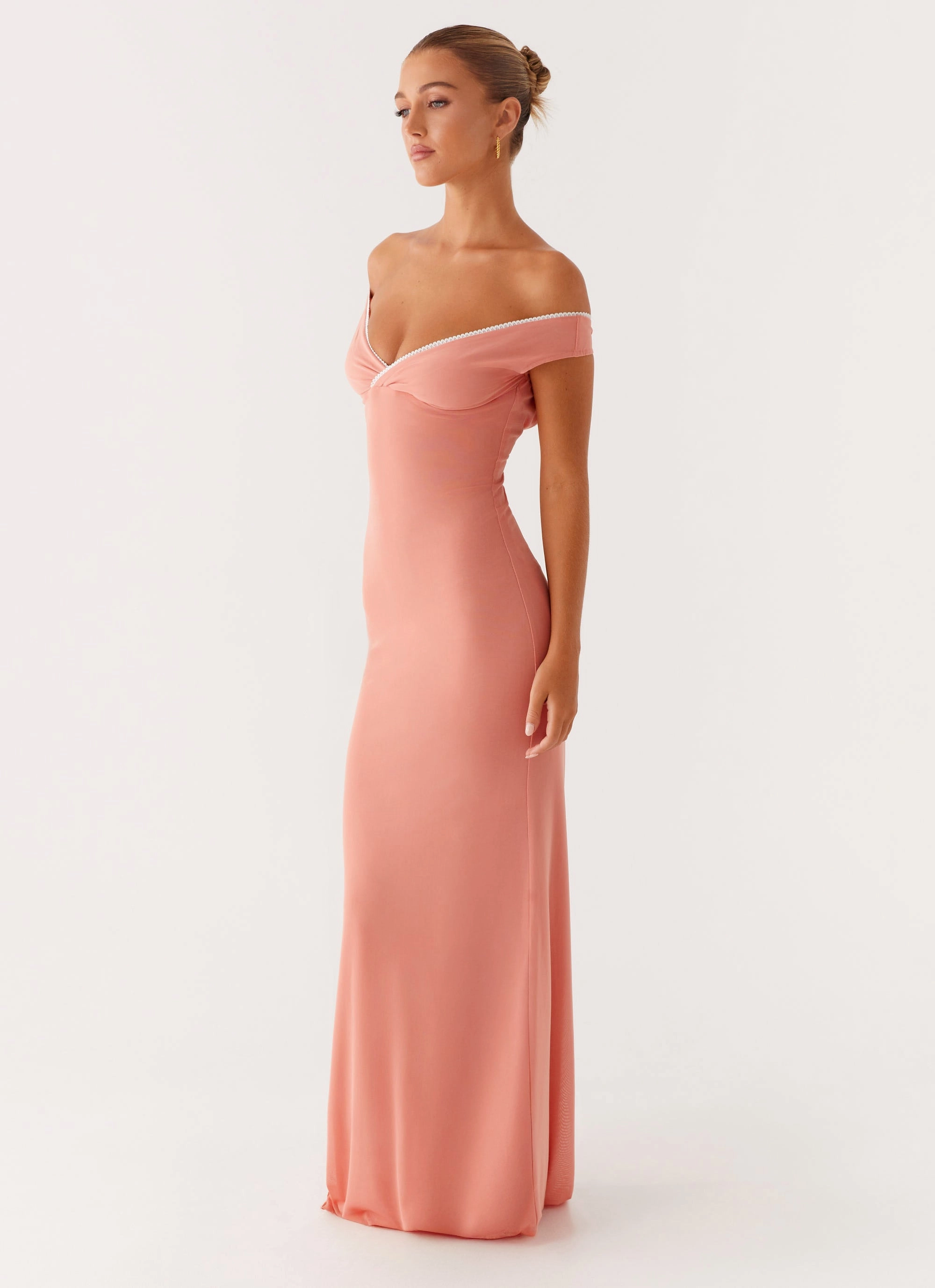 Katiya Maxi Dress - Peach Relaxed Finish