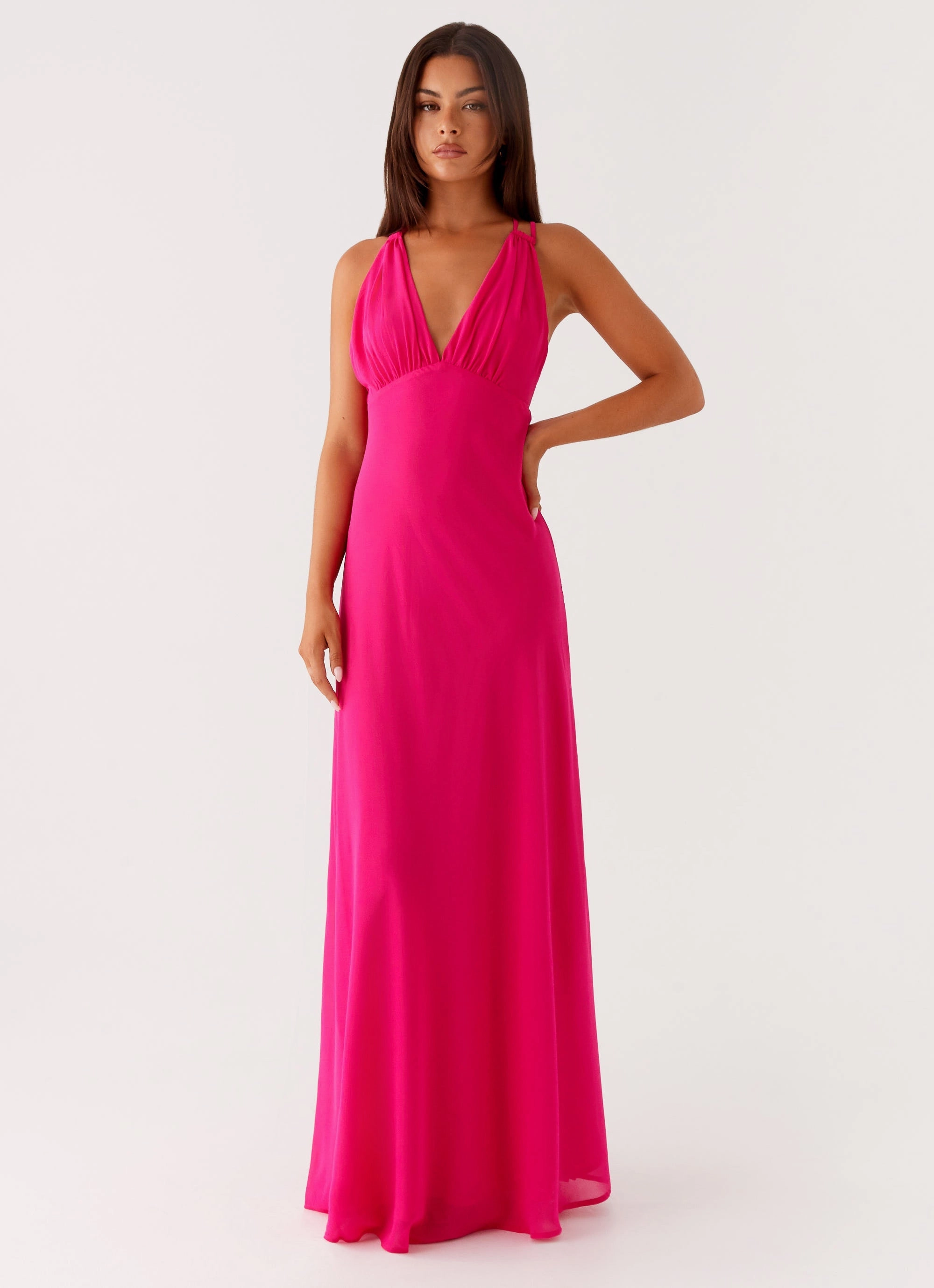 Kacia Maxi Dress - Fuchsia Delicate Details