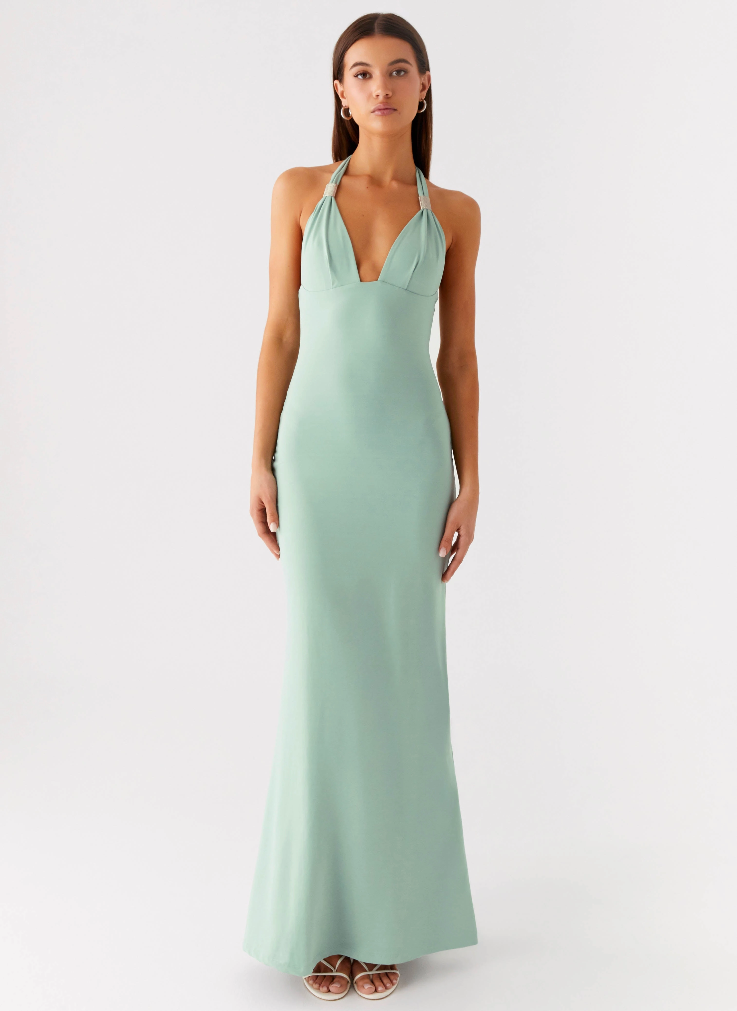 Fern Valley Maxi Dress - Sage cut out Trend Glow