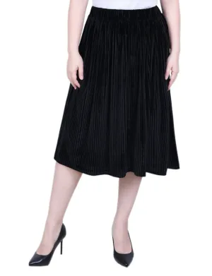 Figure Hugging Petite Knee Length Velvet Skirt Petite Knee Length Velvet Skirt City Essential