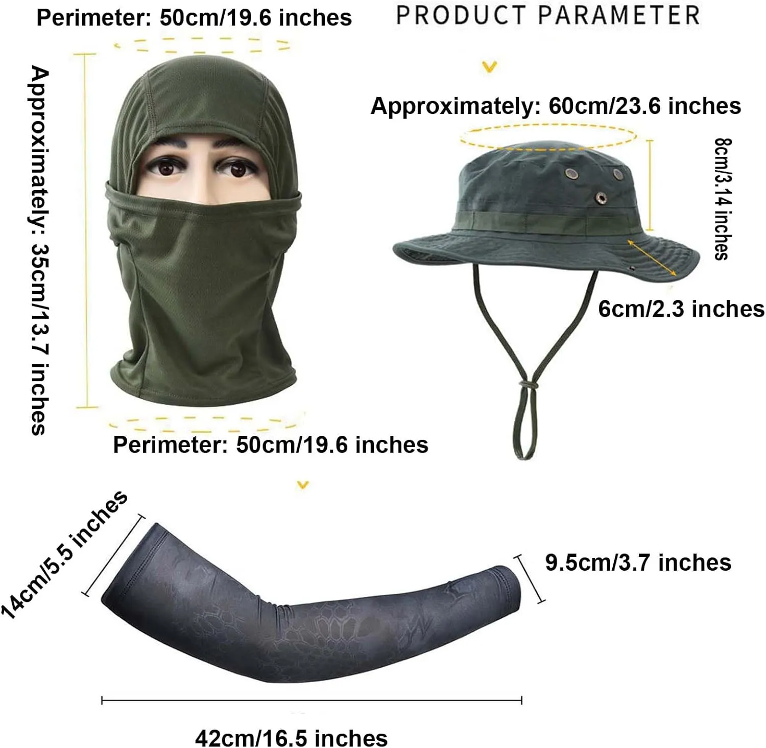 Fishing Hat Men Women Balaclava Face Mask Arm Sleeves Ski Mask Full Sleeves fisherman hat sun hat beach hat hiking