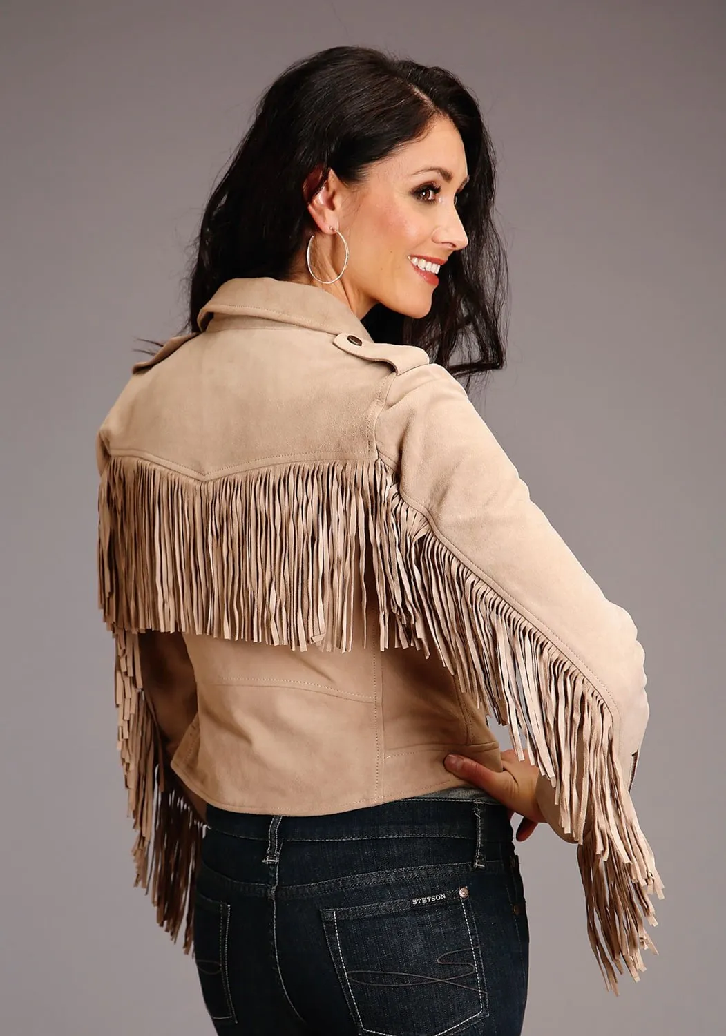 Night Out Parent Style Modern Design Stetson Womens Tan Leather Motorcycle Biker Jacket