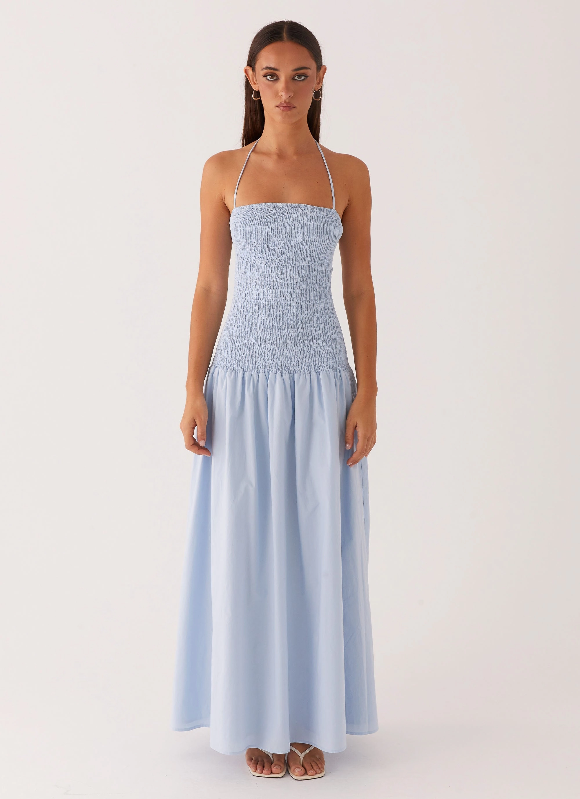 Flowy Layers Zahra Maxi Dress - Blue