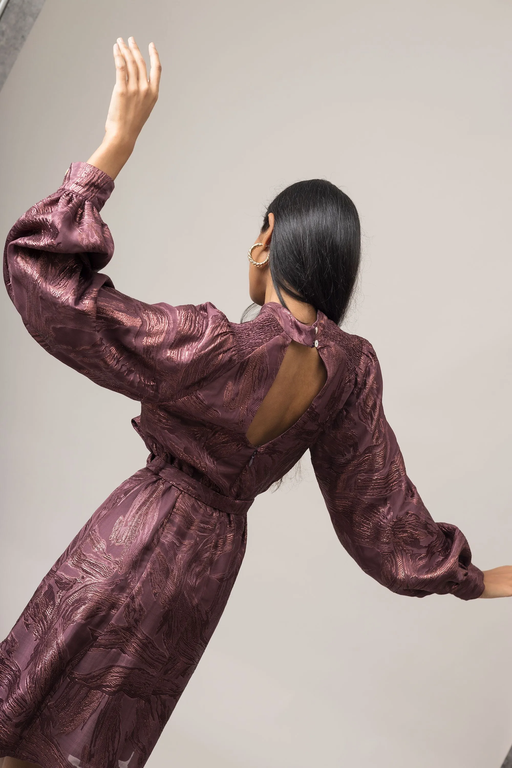 High Hemline Seasonal Mood Malia Dress in Midnight Plum
