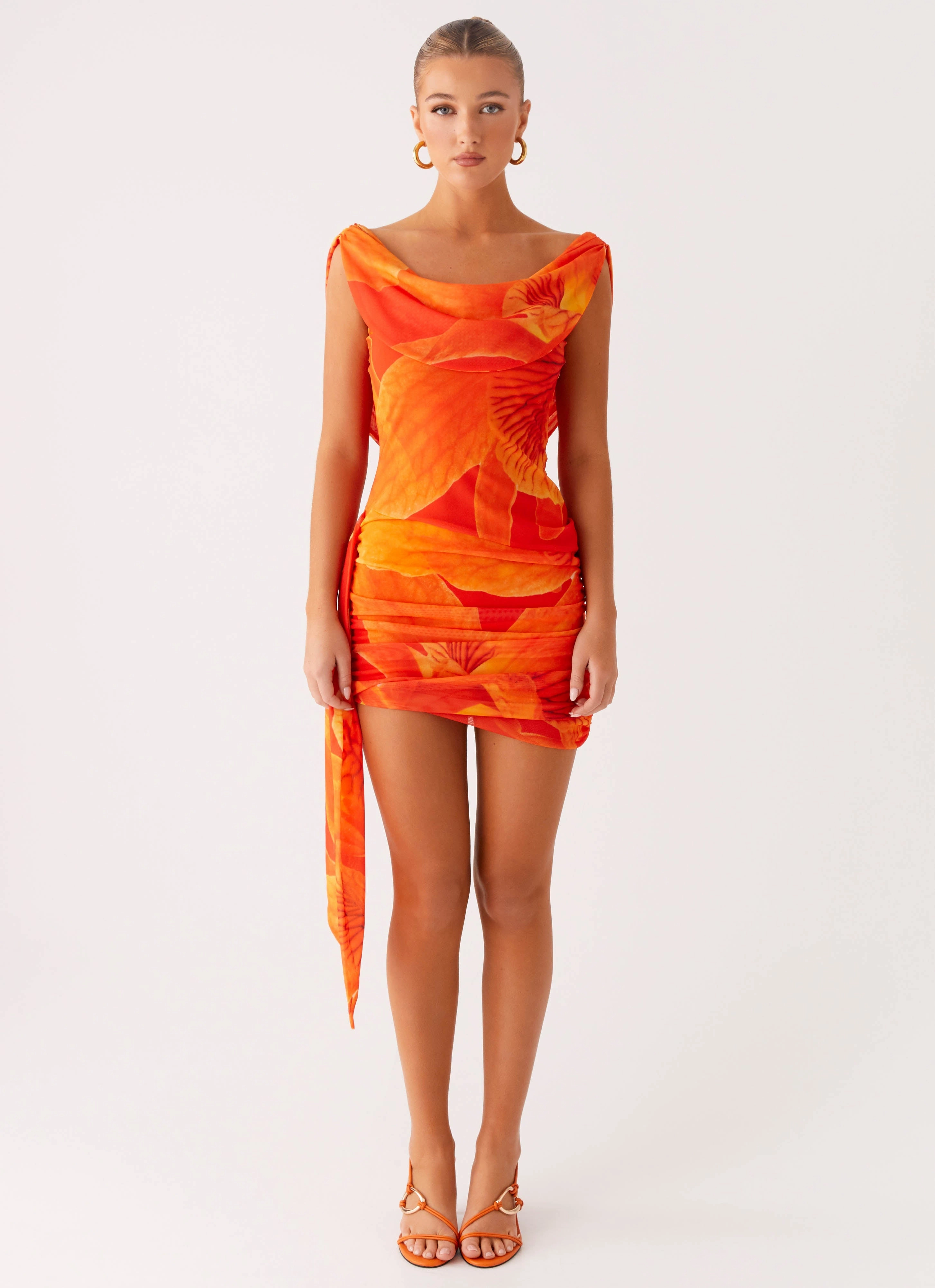 Good Fortune Mini Dress - Serene Orange Comfy and Relaxed Fashion Mix