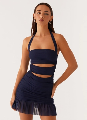 Flattering Layer Devyn Mini Dress - Navy Devyn Mini Dress - Navy Stylish party wear