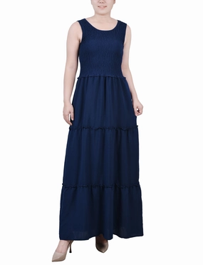 Flattering Lines Petite Sleeveless Maxi Dress Petite Sleeveless Maxi Dress Comfortable Touch custom-fit