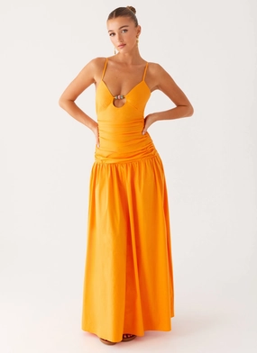 Flattering Silhouette Wear Avani Maxi Dress - Orange Avani Maxi Dress - Orange Fresh Look