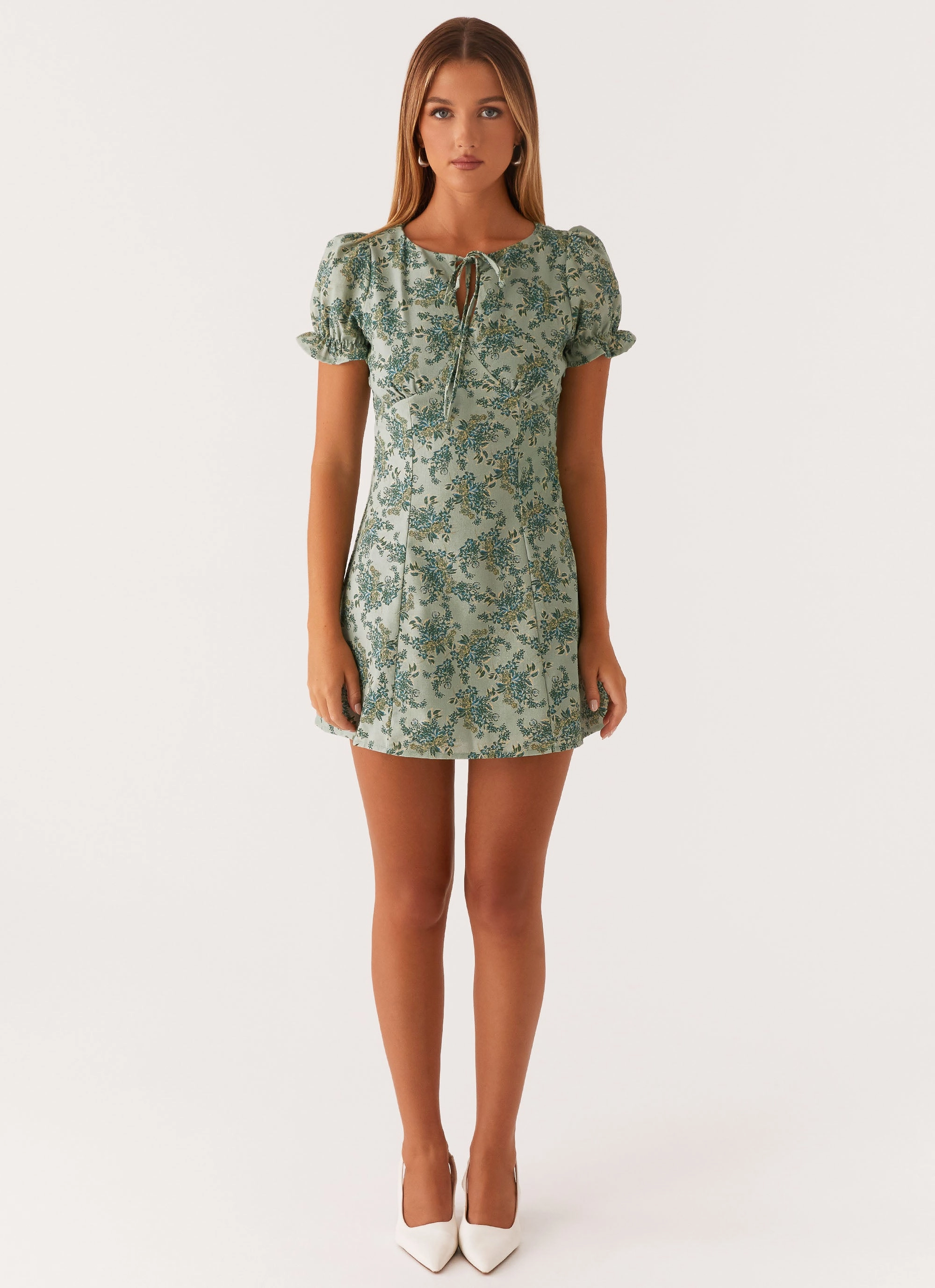 Breezy Comfort Someday Mini Dress - Cloud Nine Floral