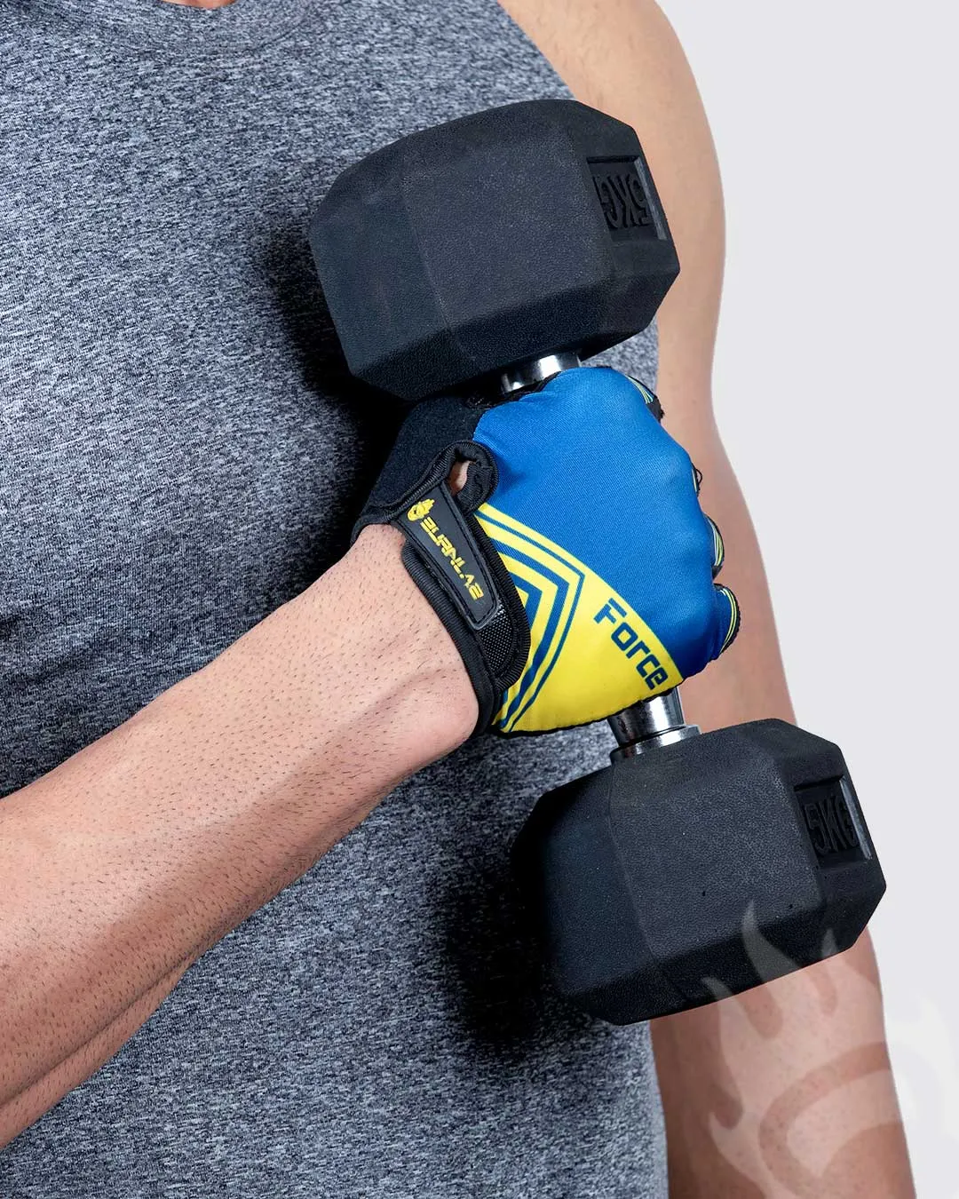 Flex & Force Sweat Wicking Gym Gloves With Grippy Padding - Men and Women