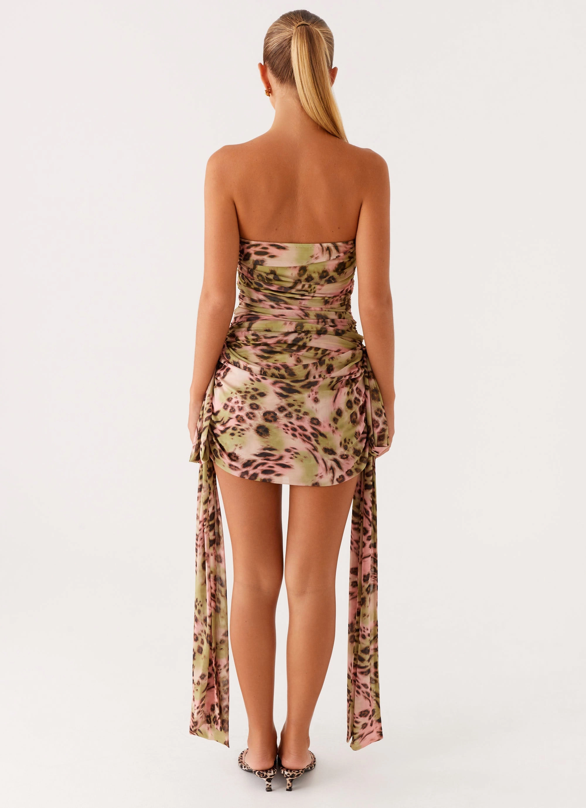 Georgie Mini Dress - Swirl Leo Lightweight Material