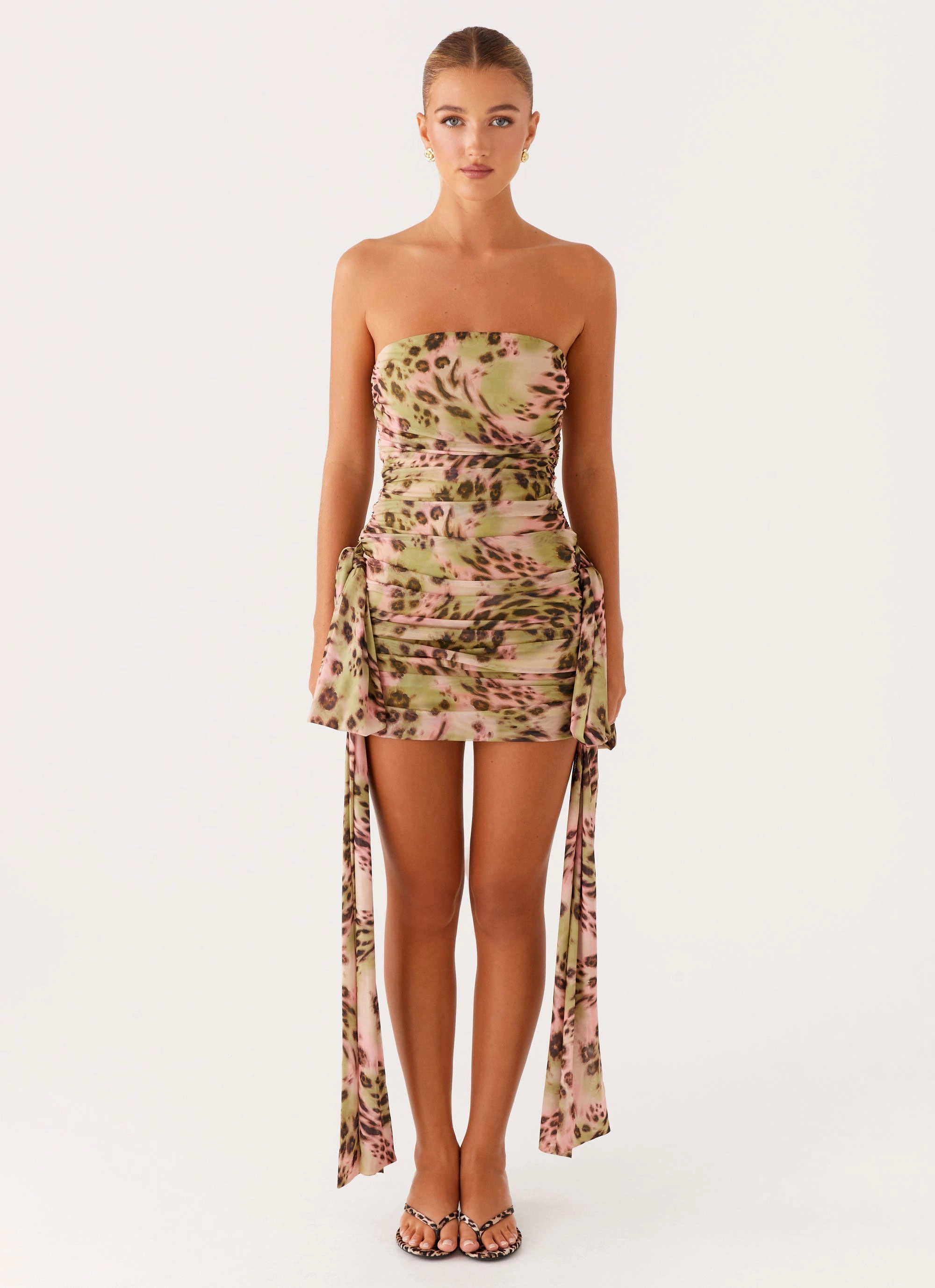 Subtle Elegance Comfy Design Georgie Mini Dress - Swirl Leo