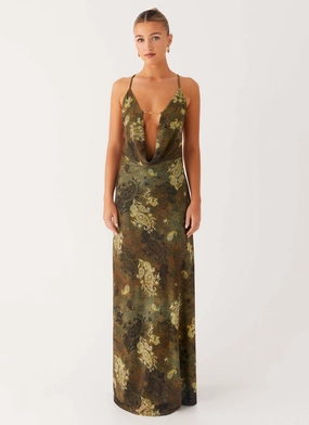 Floor Length Star Fields Maxi Dress - Cyber Floral Star Fields Maxi Dress - Cyber Floral Chill Friendly Semi Casual