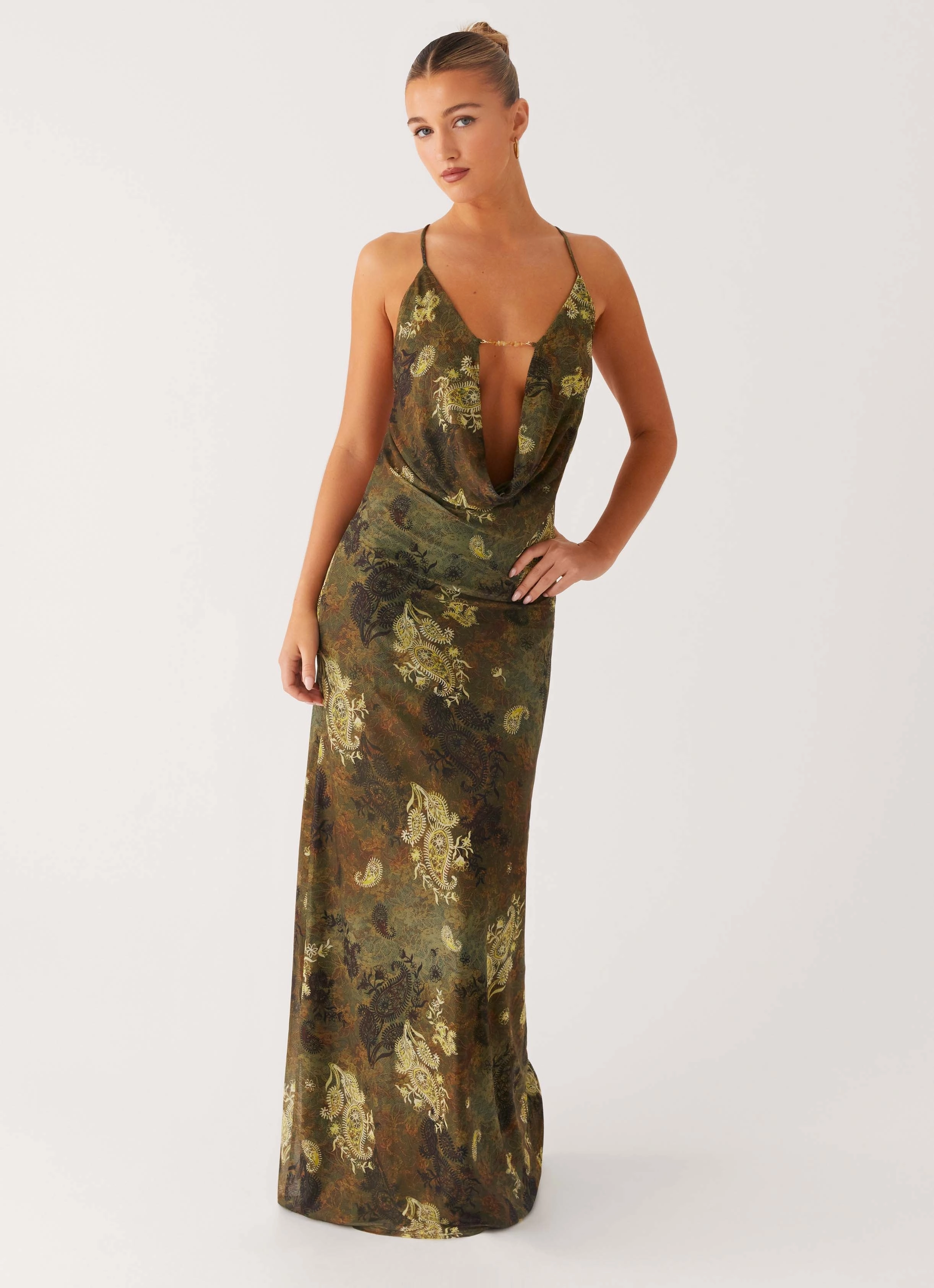 Star Fields Maxi Dress - Cyber Floral Breath Soft