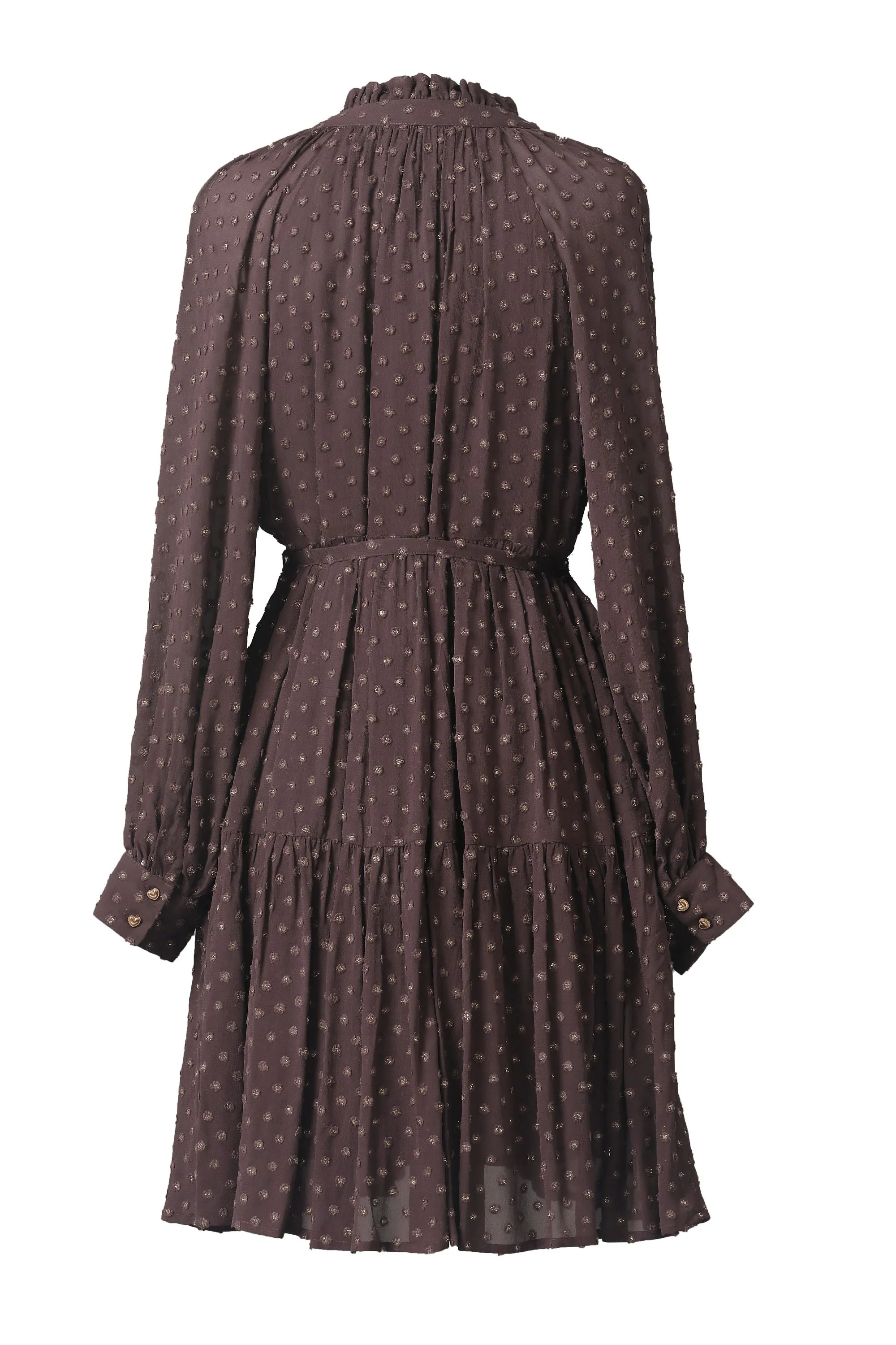 Lucy Lurex Dobby Dress in Midnight Plum Quick Outfit Dreamy Drape
