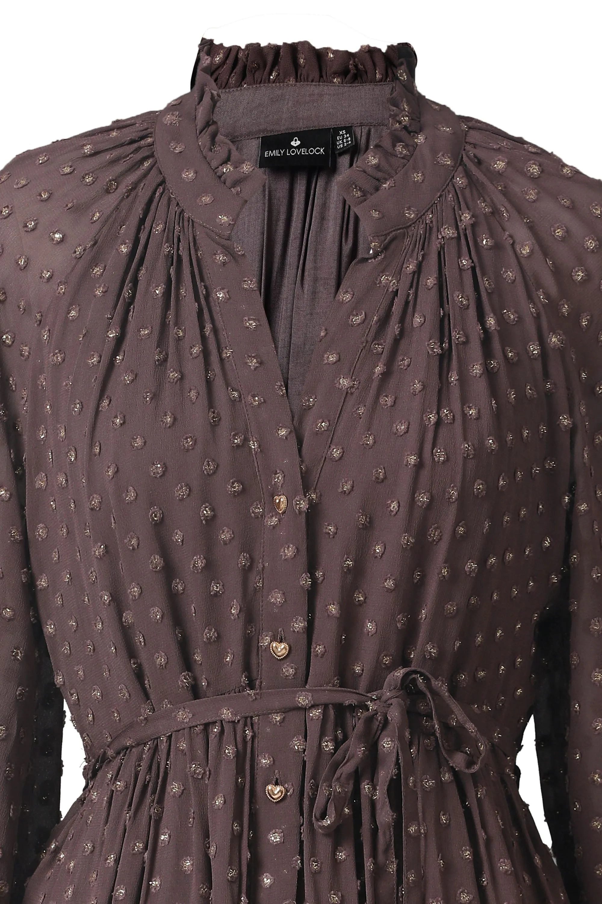 SoftTouchTexture PlushLining Lucy Lurex Dobby Dress in Midnight Plum