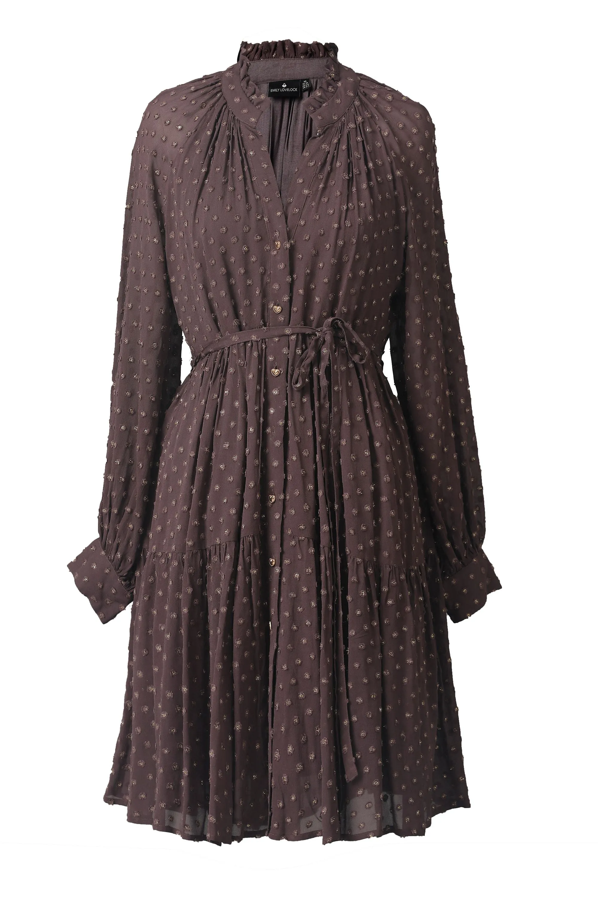 Lucy Lurex Dobby Dress in Midnight Plum Polished look dress Cool Undertone