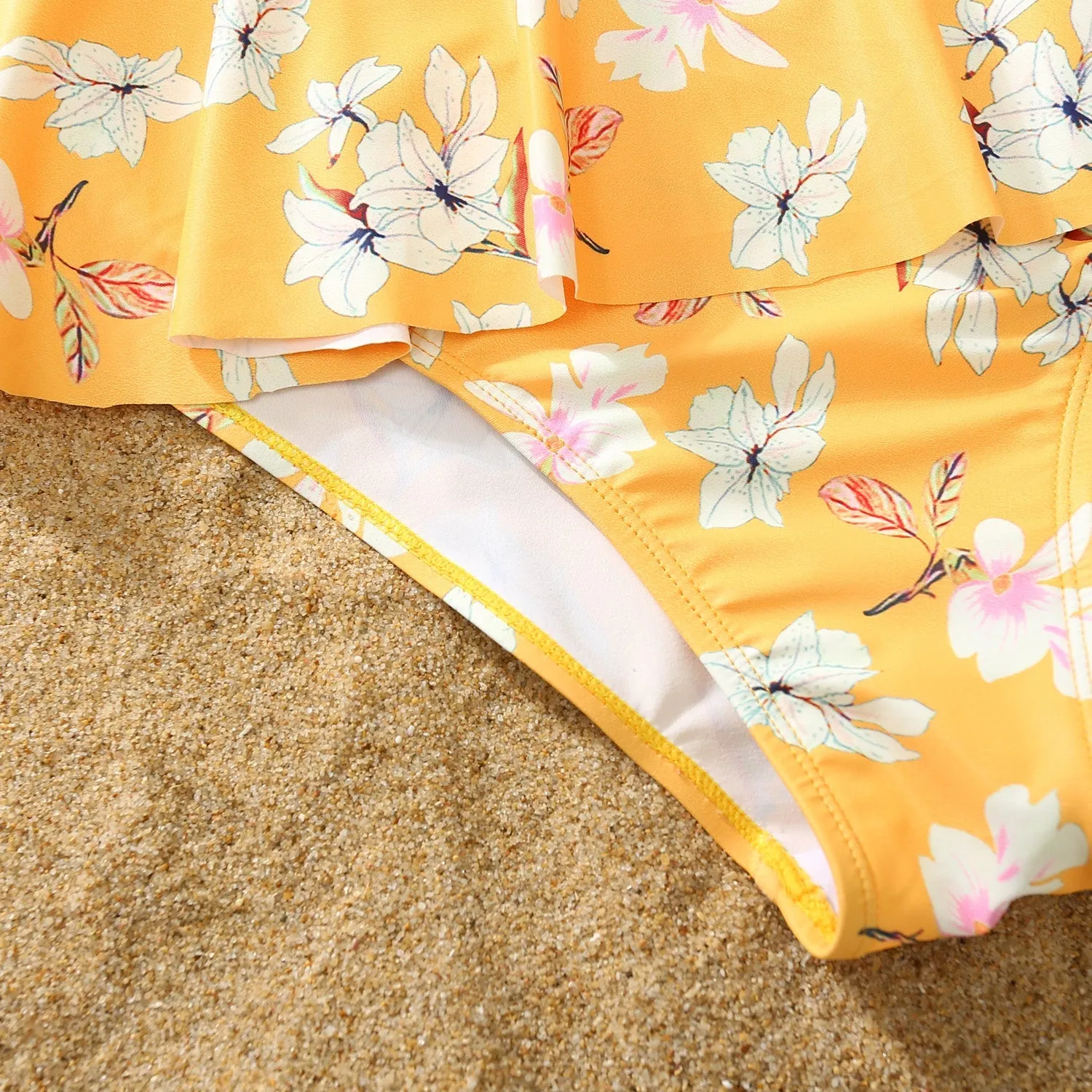 Floral Print Family One Piece Swimsuit