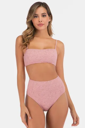 Floral Removable Spaghetti Strap Two-Piece Swimsuit