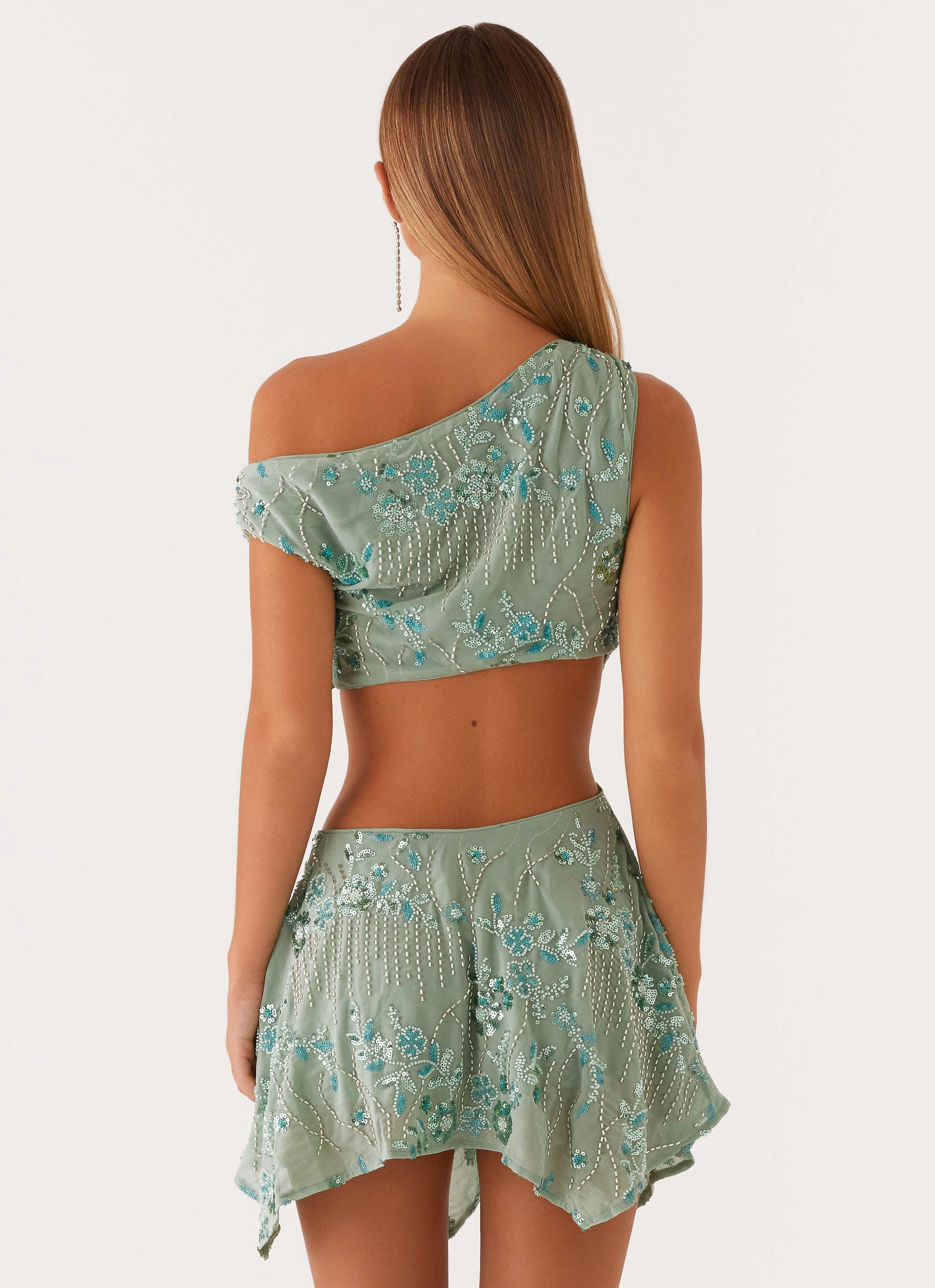 Aletta Sequin Mini Dress - Mint Artistic Vibe Air Beauty