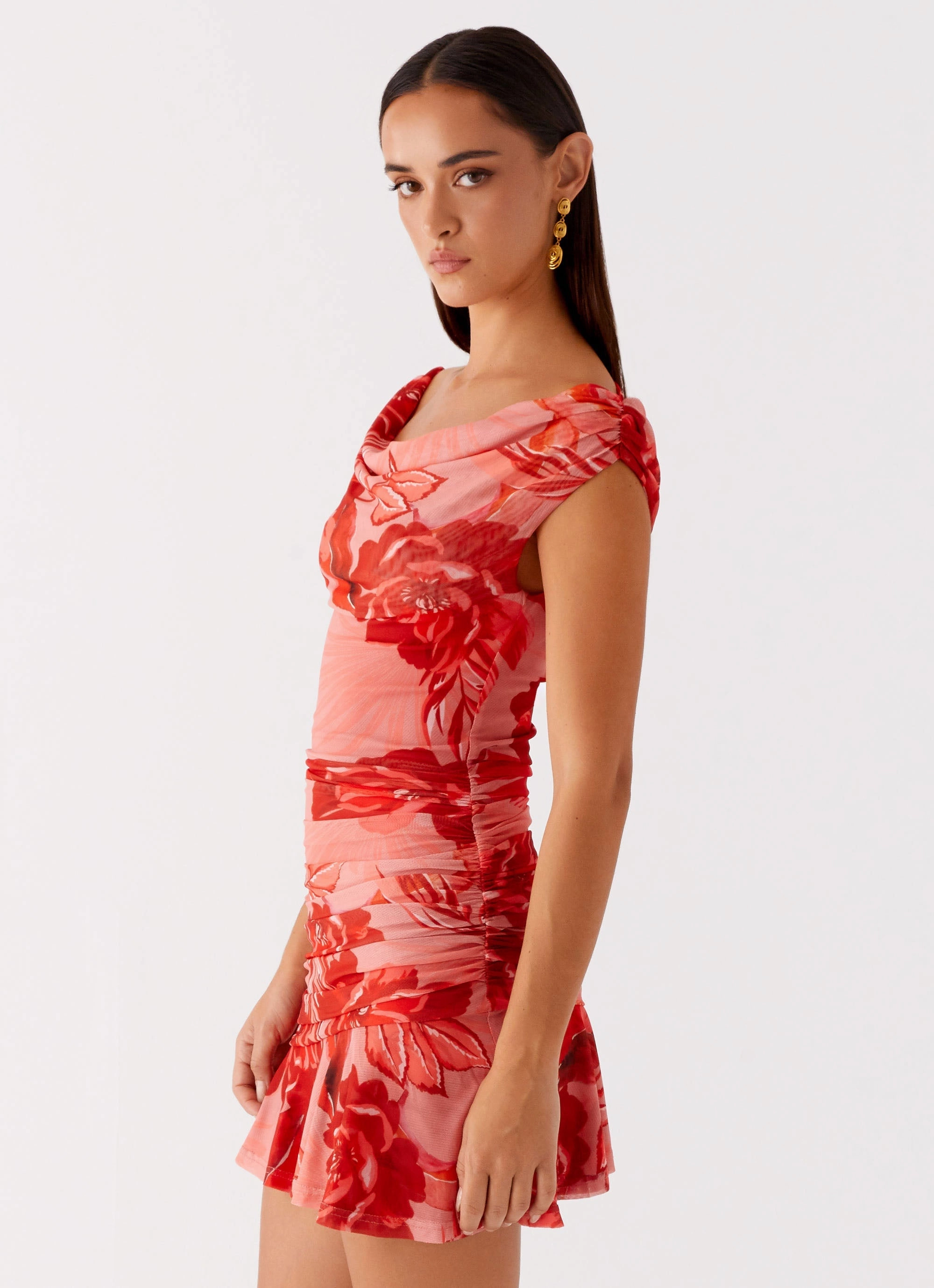 Natural Form Simple Mood Cait Mini Dress - Sicily Sunsets Print