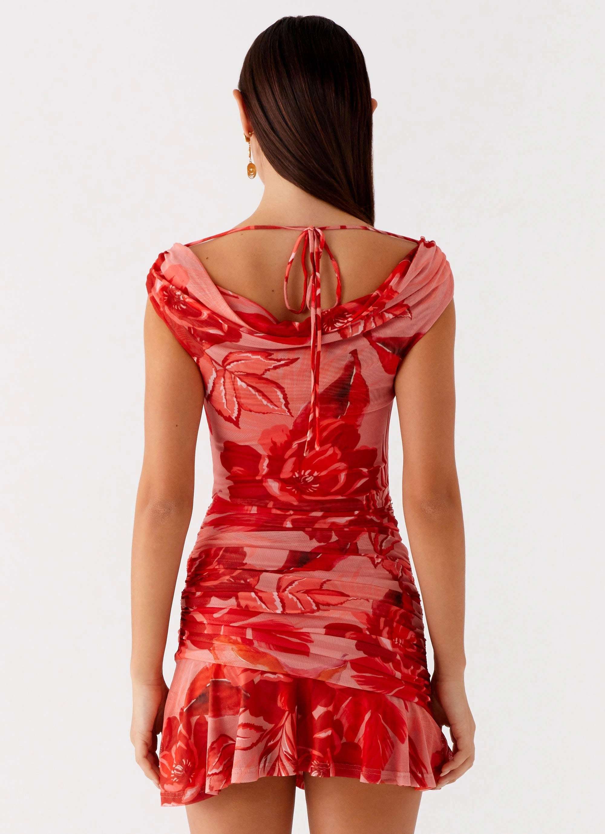 Elegant Look Cait Mini Dress - Sicily Sunsets Print