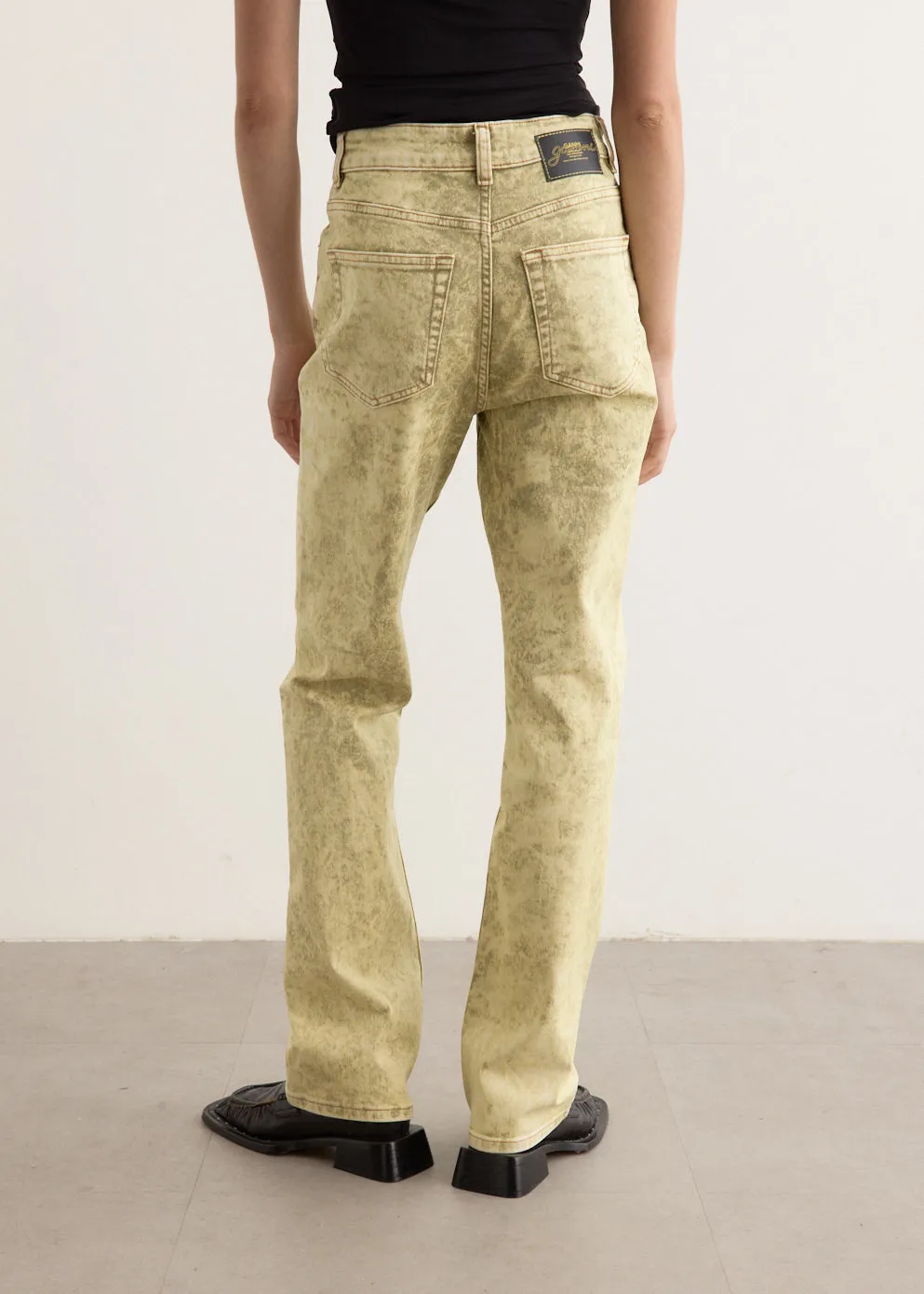 Foil Overdyed Denim Jeans All Occasion Evening Stroll Comfy
