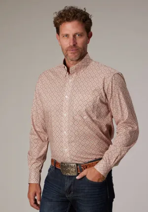 Formal Look Roper Mens 2020 Medallion Clay 100% Cotton 1 Pkt L/S Shirt Roper Mens 2020 Medallion Clay 100% Cotton 1 Pkt L/S Shirt Retro Vibe
