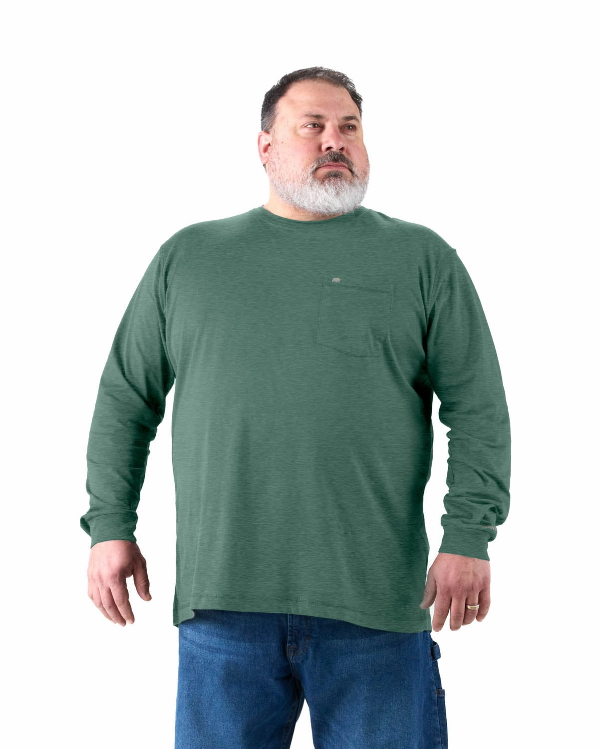Bold Graphics Berne Mens Pine Cotton Blend Lightweight Performance Tee L/S
