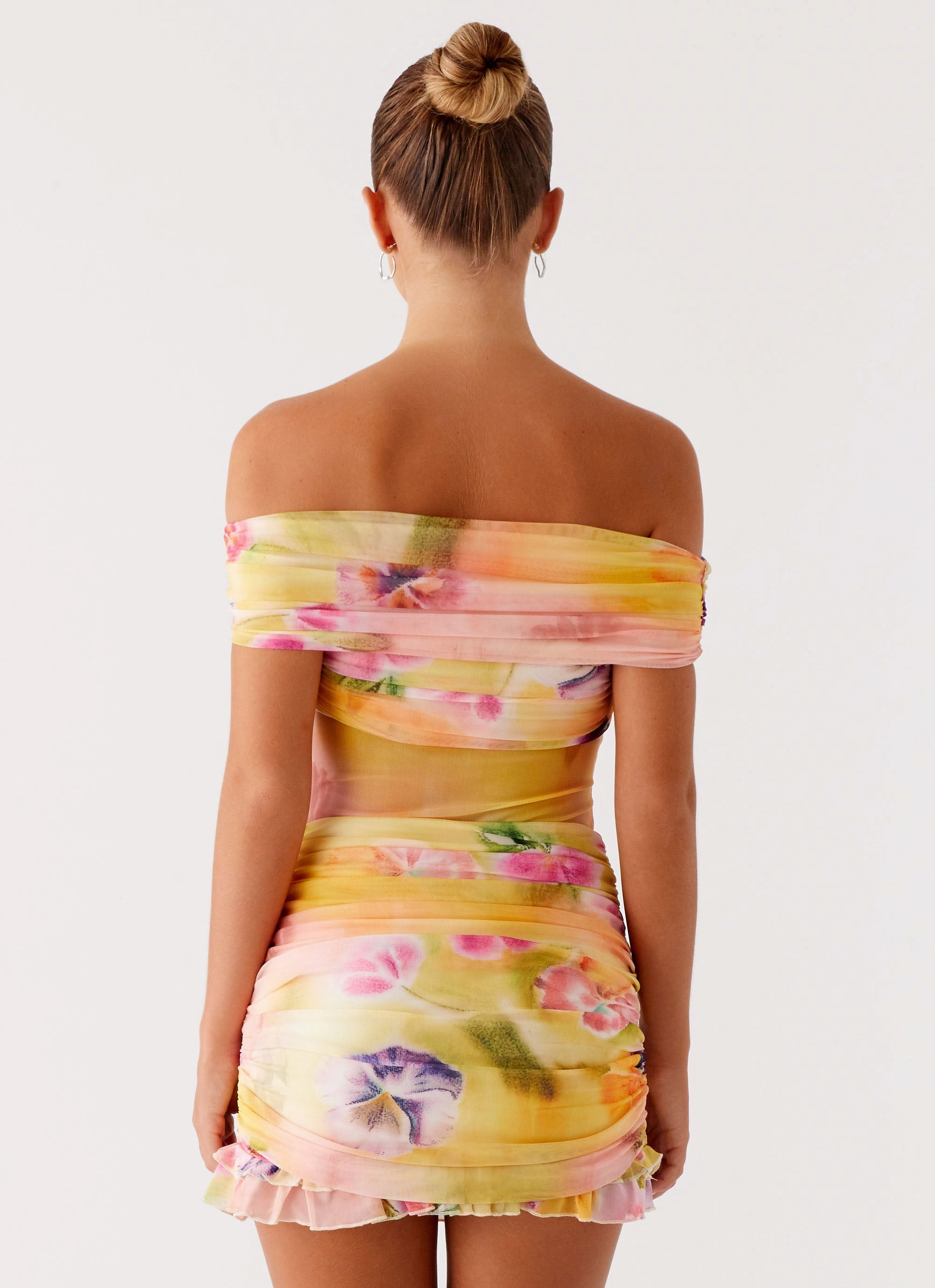 Frances Mini Dress - Sunburst Floral Subtle Finish