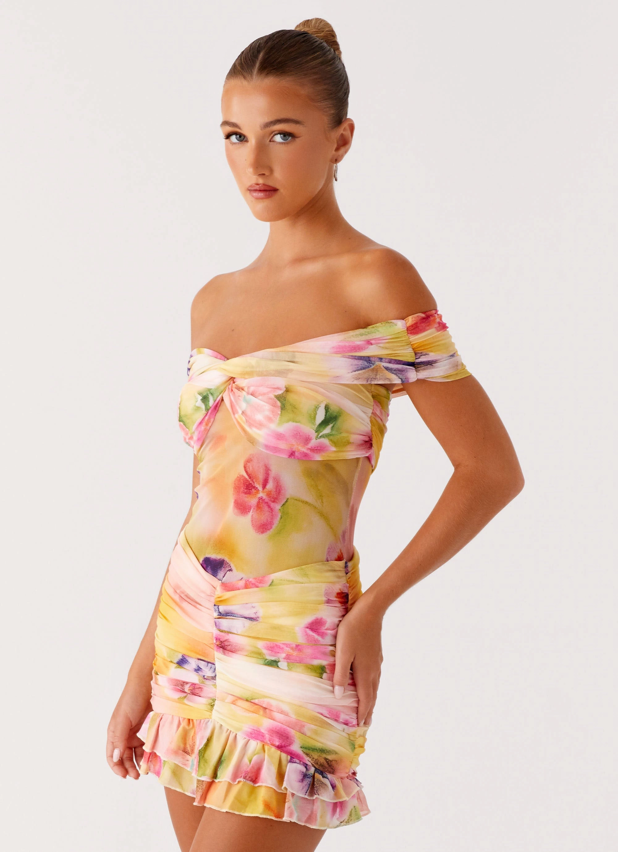 Dreamy Texture Frances Mini Dress - Sunburst Floral