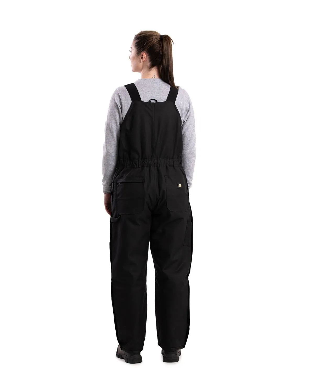 Travel Outfit Street Fashion Creative Look Professional Wear Weekend Warrior Berne Womens Icecap Insulated Black 100% Nylon Bib Overall
