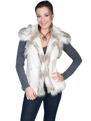 Fresh Tone Scully Ladies Faux Microsuede Fur Vest Off White 100% Polyester Scully Ladies Faux Microsuede Fur Vest Off White 100% Polyester Cool Weather Wardrobe Staple