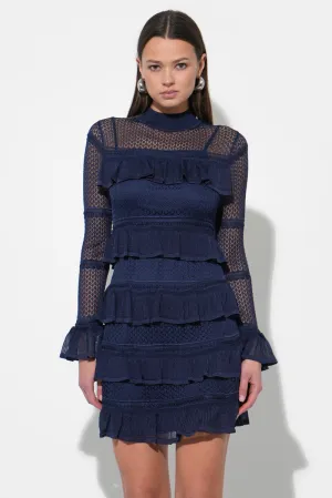 Frill Trim SERA RUFFLED TIERED MINI DRESS SERA RUFFLED TIERED MINI DRESS Travel piece Feminine Design