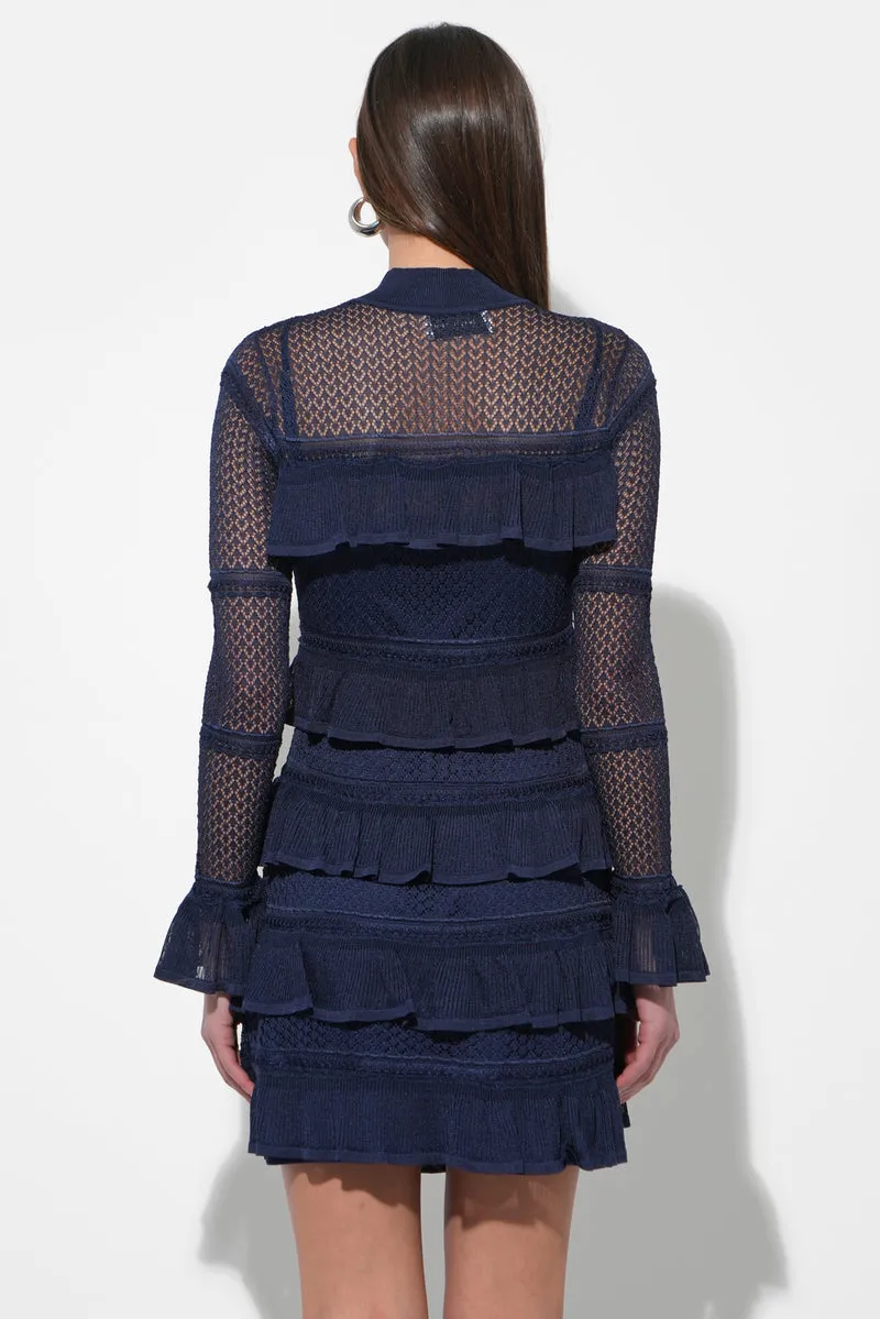 SERA RUFFLED TIERED MINI DRESS Lightweight Feel