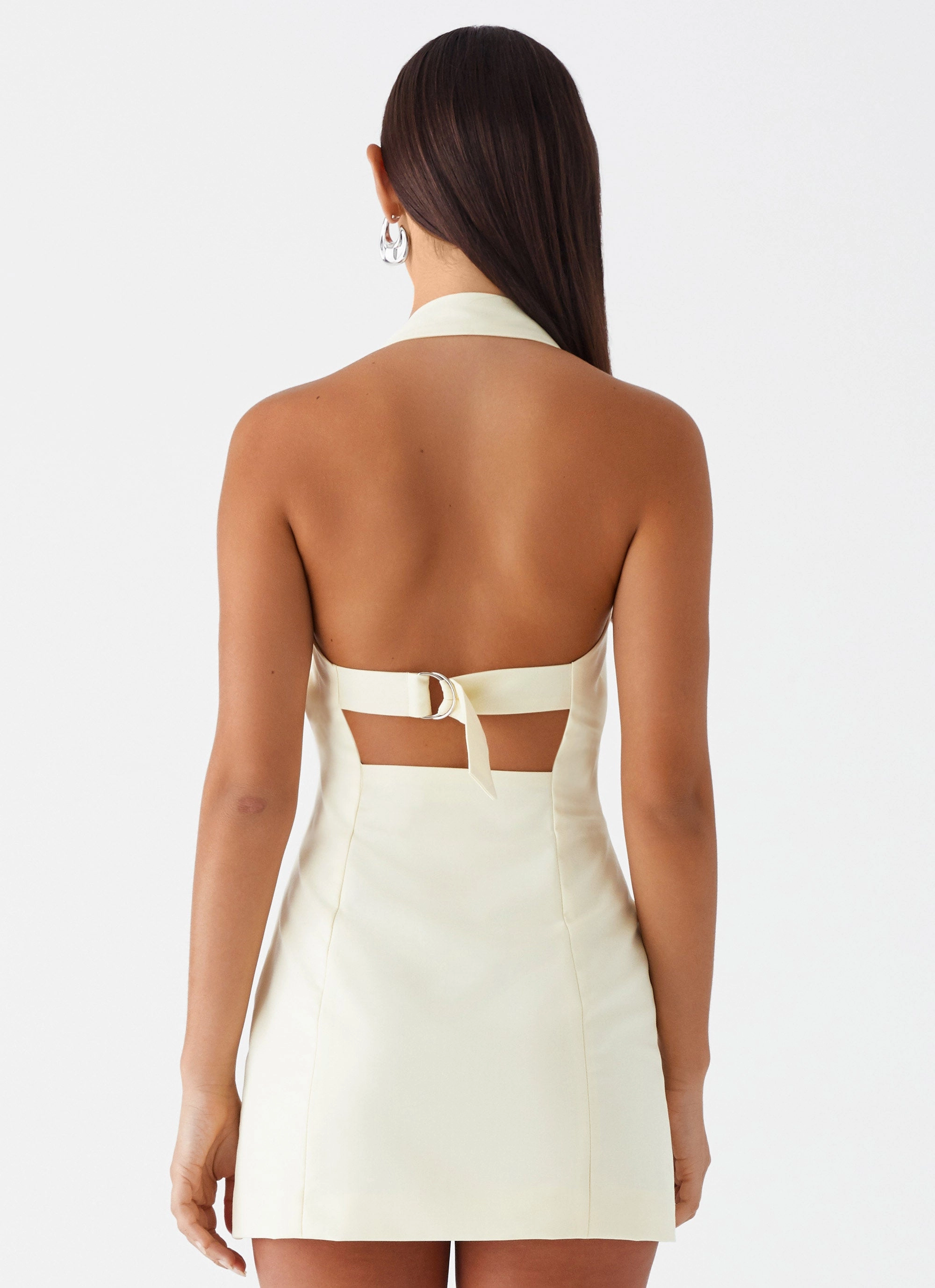 Easy Draping Bianca Halter Dress - Yellow