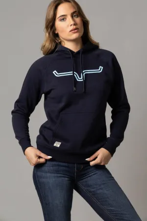 Functional Fit Kimes Ranch Womens Outlier Navy Cotton Blend Hoodie Kimes Ranch Womens Outlier Navy Cotton Blend Hoodie Rainy Day Everyday Weighted Hemline