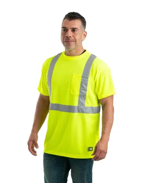 Functional Look Berne Mens Yellow Polyester Hi-Viz Performance S/S Tee S/S Berne Mens Yellow Polyester Hi-Viz Performance S/S Tee S/S Sweat-Absorbing
