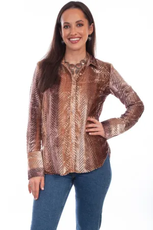 Functional Look Scully Womens Fashionable Animal Burnt 75% Viscose/25% Nylon L/S Shirt XL Static Dissipating Fiber Scully Womens Fashionable Animal Burnt 75% Viscose/25% Nylon L/S Shirt XL