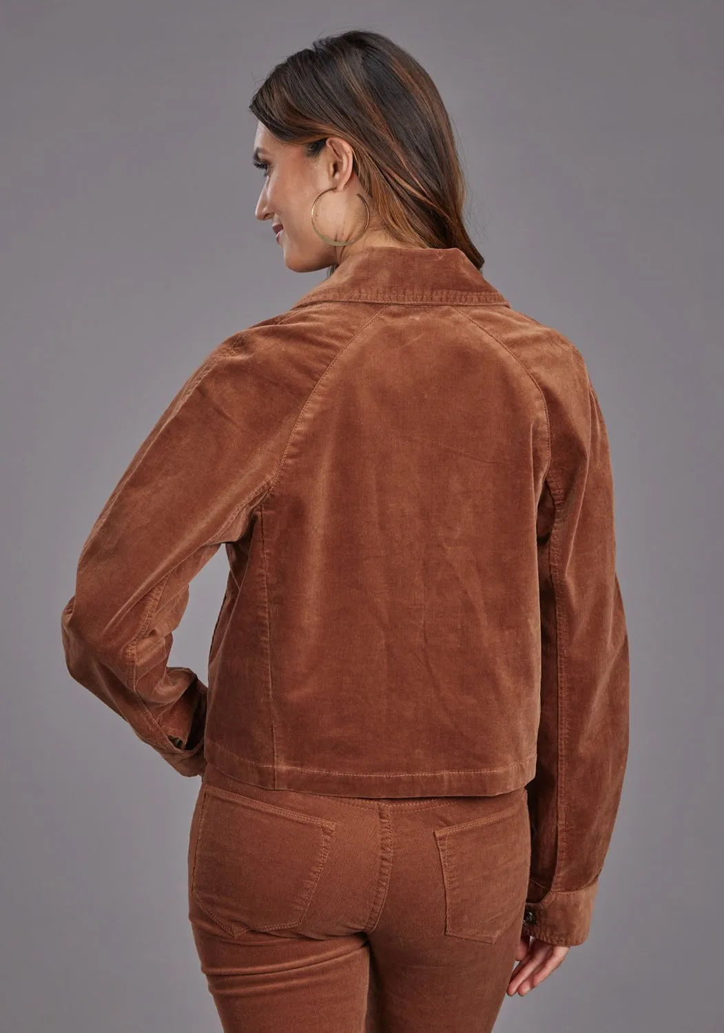 Casual Essentials Spring Mood Brunch Outfit Formal Stetson Womens Corduroy Raglan Brown Cotton Blend Cotton Jacket