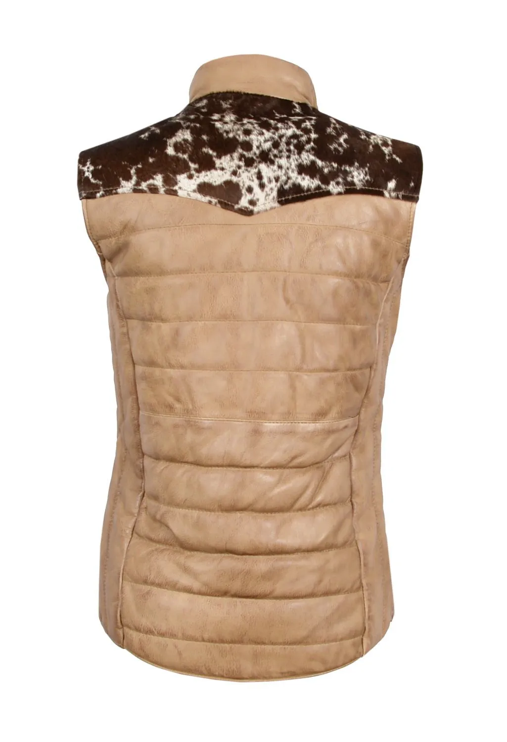 STS Ranchwear Womens Adalyn Palomino Leather Leather Vest Neutral Casual