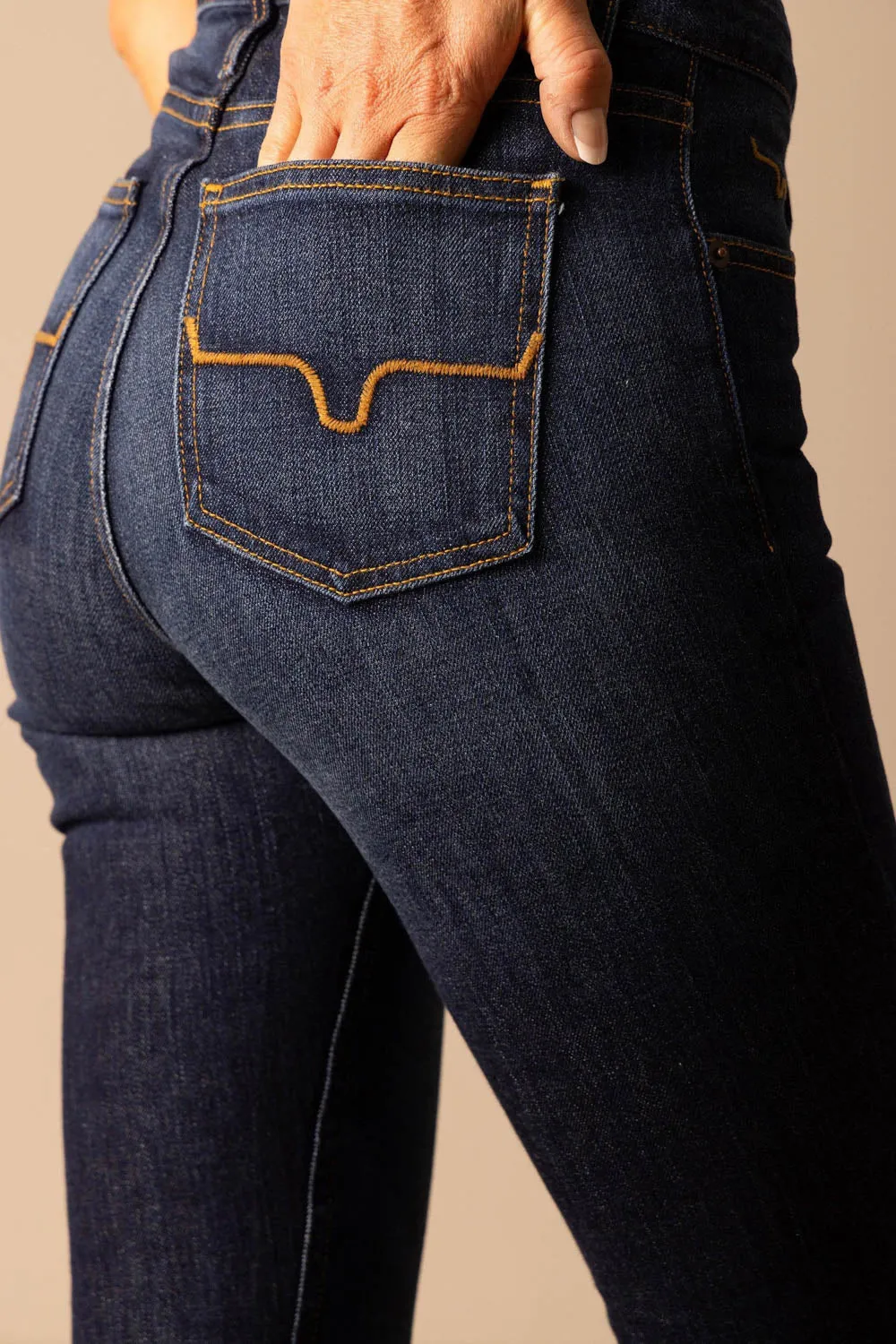 Soft Aesthetic Kimes Ranch Womens Jennifer Blue Cotton Blend Jeans