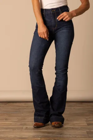 Functional Wear Kimes Ranch Womens Jennifer Blue Cotton Blend Jeans Non Restrictive Cut Office Wear Couple Look Work Ready Kimes Ranch Womens Jennifer Blue Cotton Blend Jeans