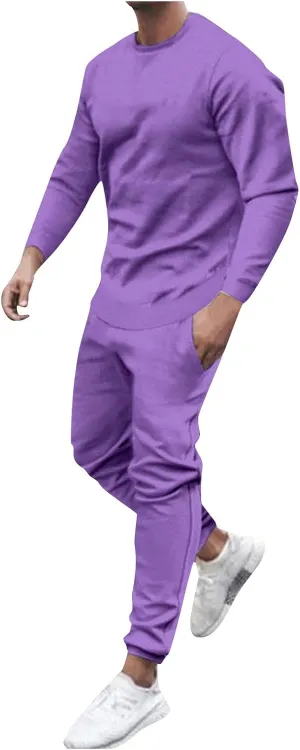 Fxbar Men's Ribbed Knit Lounge Sets 2-Piece Pajamas Sleepwear with Zipper Pockets Summer Soft Cotton Loungewear Outfits