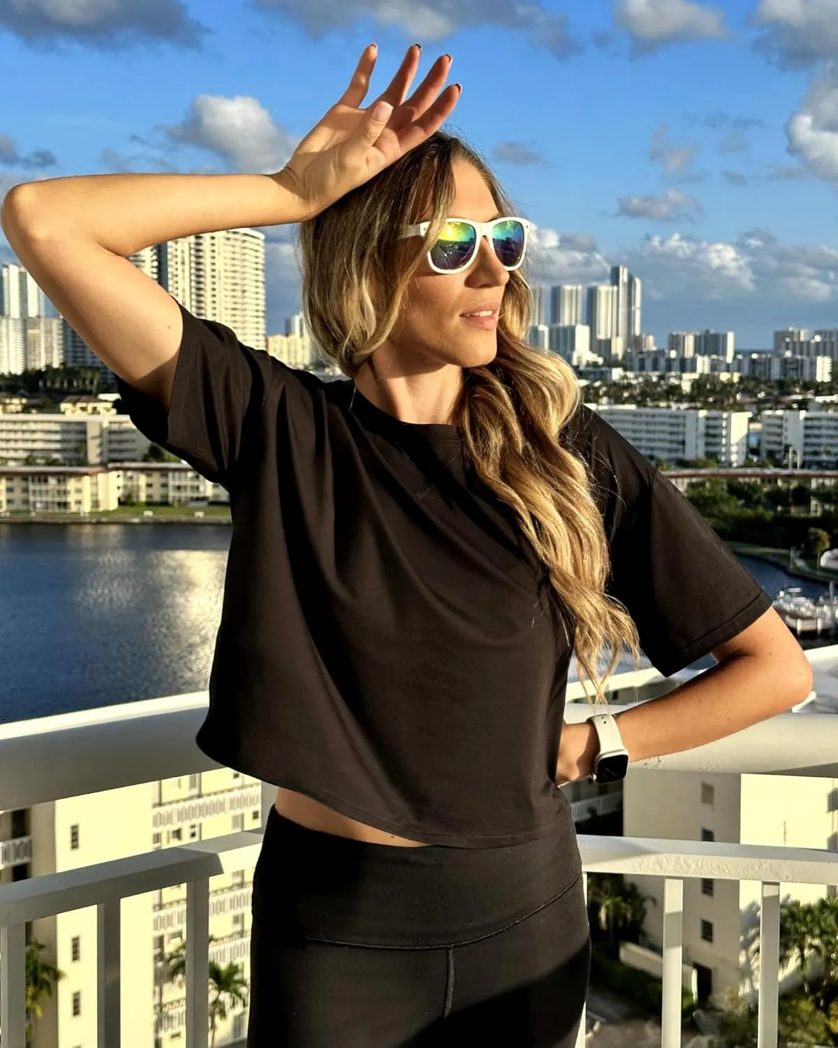 G4Free Short Sleeve Crop Workout Tops for Women Loose Fit Cotton Basic T-Shirts